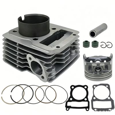 Cylinder for Zontes Zt150-8a for Hao Jiang HJ150 TY125 TY150 Piston Assembly Piston Pin is 13mm Diameter is 62mm Motorcycle Cylinder Piston Kit(Black)(Silver)