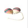 SODEF Wooden Spinning Top Set 6 Pieces Traditional Nostalgic Toy with 2 Meter String for Ages 9+ - Brown view 4