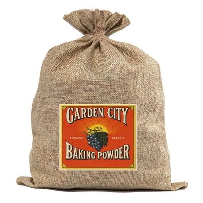 Burlap Bag Vintage Style Bag Baking Powder Garden City BUR39