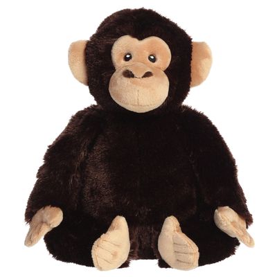 Aurora Responsibly Made Eco Nation Eco Hugs Chimpanzee Stuffed Animal - Ideal for Playtime Adventures - Perfect for Birthdays or Just Because - Brown 10.5 Inches