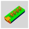Speaker Connectors Xt-60 1 to 4 Power Distribution Board with Housing Copper Busbar Power Splitter for RC Models view 1