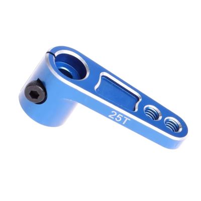 Rc Accessories Parts for Traxxas 1/10 RC Car Parts Upgrades Aluminum Alloy 25T Steering Servo Arm Horn for Crawler Large Torque Digital Coreless Servo(Blue)