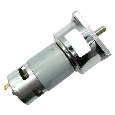 35W 775 Gear Motor 12V DC Mini Electric Machine 24V Reducer 80kg.cm Large Torque 5rpm~500rpm Variable-Speed(Bracket and Motor,24V 400rpm)
