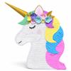 Custom Base Pinatas/Piatas Handmade Birthday Party Decorations with Pull String & Smash Option, Choose Theme and Size, Kids Party Centerpiece (24" Medium, Unicorn Pinata Floral Head) view 1