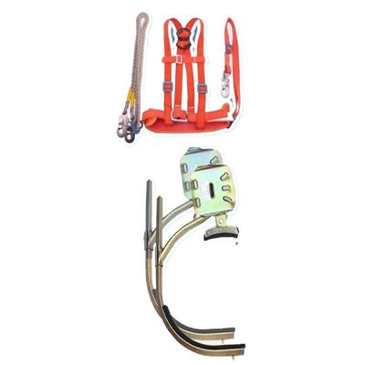 Lineman Climbing Spikes with Harness - 200kg Load Capacity Utility Pole Climbing Shoe Set for Outdoor Use(50cm)