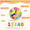 Wooden Teaching Clocks for Kids, Analog Clock Time Learning Activity Toy view 4