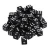 100Pcs Standard Six Sided Mini Dice Bulk Acrylic Square Corner Digital D6 Dice Game Props White Red Black Assorted Tiny Dots Cube Set for Board Games Teaching Math Birthday Parties view 1