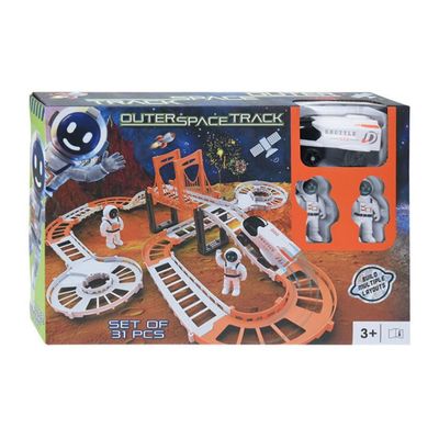 Space Racetrack Toy Set - 31-Piece Intergalactic Adventure