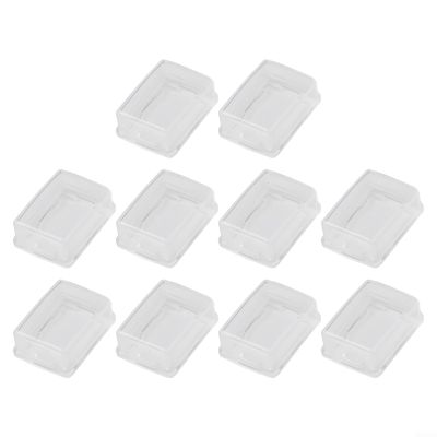 10PCS Clear Silicone Rectangle Rocker Switch Cover Waterproof Dust Protector for Standard 19mm x 13mm Cutout Electrical Switches Transparent Design Industrial Grade Safety Guard Easy Clip Fit Ten Pack