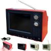 2027 New Mini Cartoon TV, Rechargeable Mini Retro TV Player - 8GB Memory 2.4 Inch 720P MP4 Video Playback Screen Perfect for Dollhouse Scenes & Collectible Decor (Red) view 1