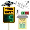 Solar-Powered LED Speed Limit Sign, Flashing Radar Feedback Display for Streets & Neighborhoods, 50x70cm, Safety Warning Board with Bright Visibility view 1