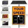 Solar-Powered LED Speed Limit Sign, Flashing Radar Feedback Display for Streets & Neighborhoods, 50x70cm, Safety Warning Board with Bright Visibility view 2