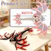 3D Printed Dragon with Movable Wings, 7" Flexible Articulated Dragon Figure - Bendable Fidget Toy for Stress Relief & Anxiety, Cool Desk Decor for Office Home (Blue-Green) view 3
