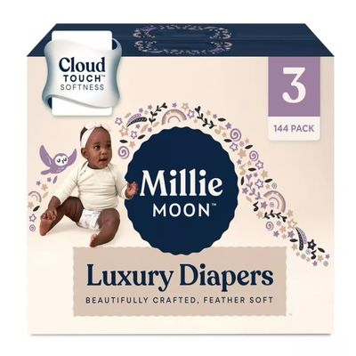 Millie-Moon Luxury Diapers, Size 3, 144 Count