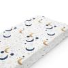Moon Star Pattern Changing Pad Cover Liner for Unisex Baby,Stars Cloud Theme Snug Fitted Diaper Table Covers for Girl Boy,Stylish Fits Standard Changing Tables and Dressers 32'' x 16" view 1
