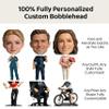 Custom Grill Master Bobblehead, Personalized 3D Figurine from Photo, Handmade Polymer Clay Full Body BBQ Figurine with Tongs, Birthday Retirement Desk Decor Gift for Dad Husband BBQ Lovers view 3