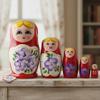 Goutdori 5 Layer Wooden Russian Nesting Dolls Matryoshka Dolls for Kids Traditional Folk Art Home Decor Present view 3