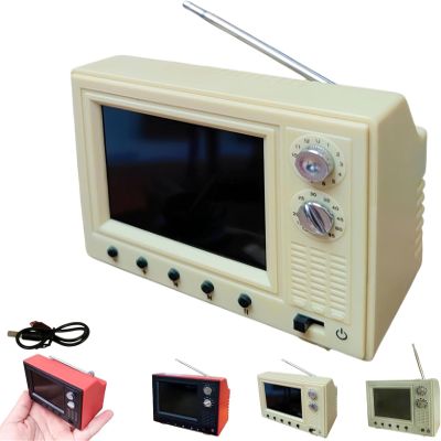 2027 New Mini Cartoon TV, Rechargeable Mini Retro TV Player - 8GB Memory 2.4 Inch 720P MP4 Video Playback Screen Perfect for Dollhouse Scenes & Collectible Decor (Yellow)