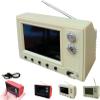 2027 New Mini Cartoon TV, Rechargeable Mini Retro TV Player - 8GB Memory 2.4 Inch 720P MP4 Video Playback Screen Perfect for Dollhouse Scenes & Collectible Decor (Yellow) view 1