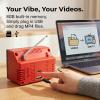 2027 New Mini Cartoon TV, Rechargeable Mini Retro TV Player - 8GB Memory 2.4 Inch 720P MP4 Video Playback Screen Perfect for Dollhouse Scenes & Collectible Decor (Yellow) view 3