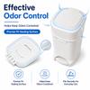 2-Pack Replacement Lid Compatible with Diaper Genie Complete Pail, Upgraded Durable Hinge & Odor Control Sealing Assembly for Baby Nursery Diaper Disposal, White view 2