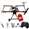 Posyyo Rc Paper Airplane Kit with Gyro Stabilizer Powered Motor Paper Airplane Toys DIY Electric Remote Control Plane Kit with Dual Propellers Flight Lightweight Foldable Flying Toy view 1
