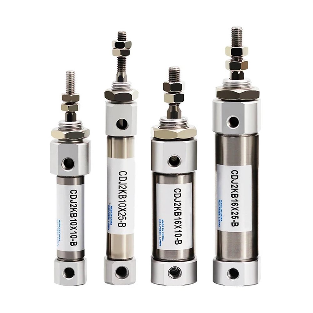 CDJ2KB16mm Stroke10X15X20X25X50X75X100X200Z-B Hexagonal Piston Rod Stainless Steel Small Mini Cylinder 1Pcs(Stroke 50mm)