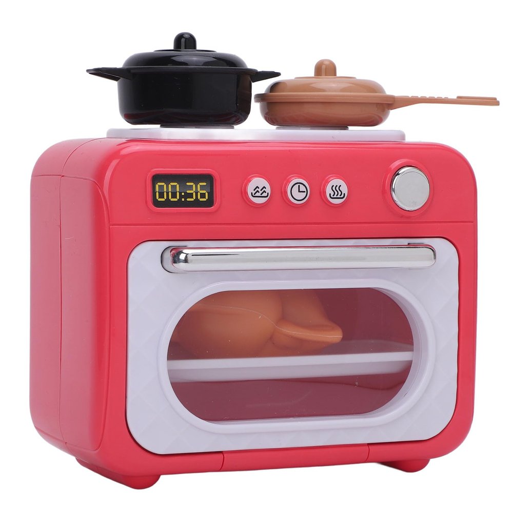 Chiyyak Portable Kitchen Appliances for Children Imitation Microwave Toy Set for Creative Playtime Home