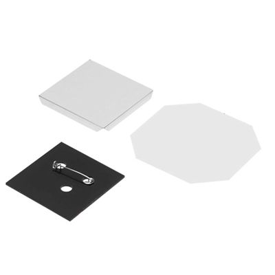 1000 Sets Acrylic Badge Supplies Kit for DIY Projects and Small Business Craft Making Includes Metal Shell Clear Film and Acrylic Back with Pin