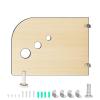 Kindergarten Urinal Partition, Floor-Mounted Kindergarten Toilet Protection Divider, with Stainless Steel Corner Code, for Schools, Kindergartens, Public Places(Natural,60x70cm) view 1