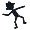 Chiyyak Interactive Wooden Stickman Toy with Moving Limbs Educational Puzzle Game Perfect for Family Bonding Activities Made Of Quality Wood Material (Stickman With Hat) view 2