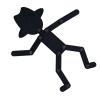 Chiyyak Interactive Wooden Stickman Toy with Moving Limbs Educational Puzzle Game Perfect for Family Bonding Activities Made Of Quality Wood Material (Stickman With Hat) view 3