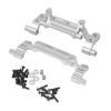 RC Spare Part Compatible with MN78 for MN168 1/12 RC Car Upgrade Parts Accessories Metal Front and Rear Link Rod Mount Bracket with Servo Mount(Silver) view 1