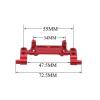 RC Spare Part Compatible with MN78 for MN168 1/12 RC Car Upgrade Parts Accessories Metal Front and Rear Link Rod Mount Bracket with Servo Mount(Silver) view 3