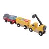 Alomejor Toddler Crane Toy Set, Electric Track Construction Vehicle with Functional Crane for Series, Beechwood ABS Material view 2