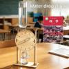 Hand Making Wooden Water Clock Physics Teaching Aid for Science Experiment and Home Decorations Water Drip Clock Drip view 3