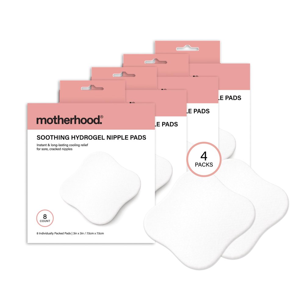 Motherhood Maternity Hydrogel Nipple Pads for Breastfeeding Cooling Relief for Sore, Cracked Nipples, Soothing & Protective Gel Pads, Individually Wrapped, 8 Count (4-Pack)