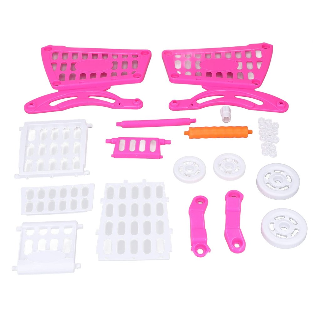 Chiyyak Shopping Trolley Toy for Children Building Play Set with Super Realistic Design for Fantasy Games (Pink)