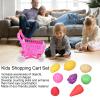 Chiyyak Shopping Trolley Toy for Children Building Play Set with Super Realistic Design for Fantasy Games (Pink) view 4