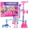 Barbie Sparkle Marble Run Building Set with 10 Marbles for Kids Ages 6+ view 1
