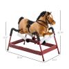 FytStycale Rocking Riding Toy Soft Saddle Authentic Neighing Sounds Wooden Structure Suitable for Home Birthday Gift view 4