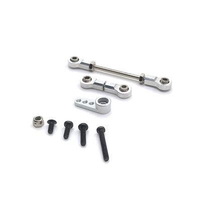 Upgrade Front Steering Link 28T Servo Arm for WLtoys 1/28 284131 K969 K979 K989 K999 P929 P939 RC01 MINI-Q MINI-Z RC Car Parts(Silver)