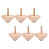 ibasenice 6PCS Wood Spinning Tops for Kids: Unfinished Wooden Gyroscope Toys - Paint Your Own Gyro - Montessori Toys for DIY Crafts, Kids Birthday Party Favors view 1