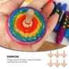 ibasenice 6PCS Wood Spinning Tops for Kids: Unfinished Wooden Gyroscope Toys - Paint Your Own Gyro - Montessori Toys for DIY Crafts, Kids Birthday Party Favors view 3