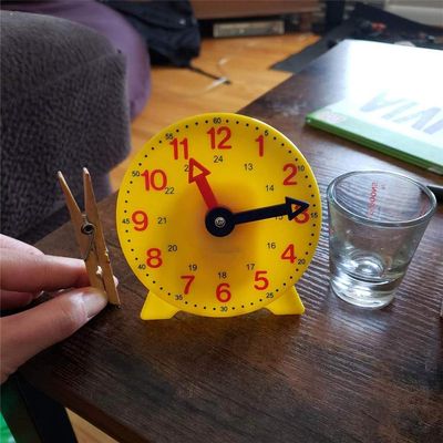 Chiyyak Colorful Kids Learning Clock, Funny Toy for Time Number Recognition, Safe ABS Material, Good Gift For Family Children, Office Decoration Model Included (As Shown)