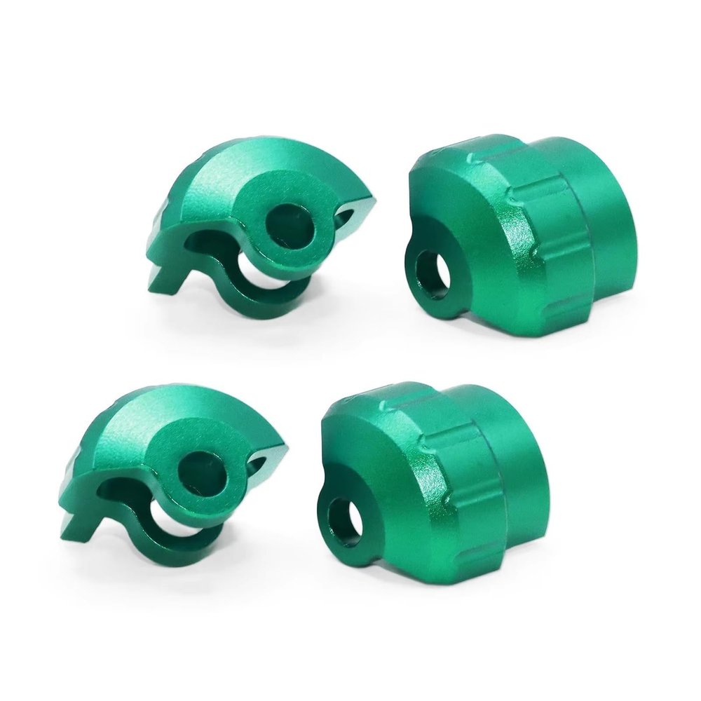 RC Car Upgrade Parts for ARRMA 1/7 1/8 rc Car Upgrade Parts Accessories 4pcs Aluminum Alloy Shock Cap Absorber Protector(Green)