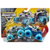 Monster Jam Official 1:64 Scale Diecast Truck 2-Pack Series 35 Catastrophe vs Monster Mutt Husky view 1