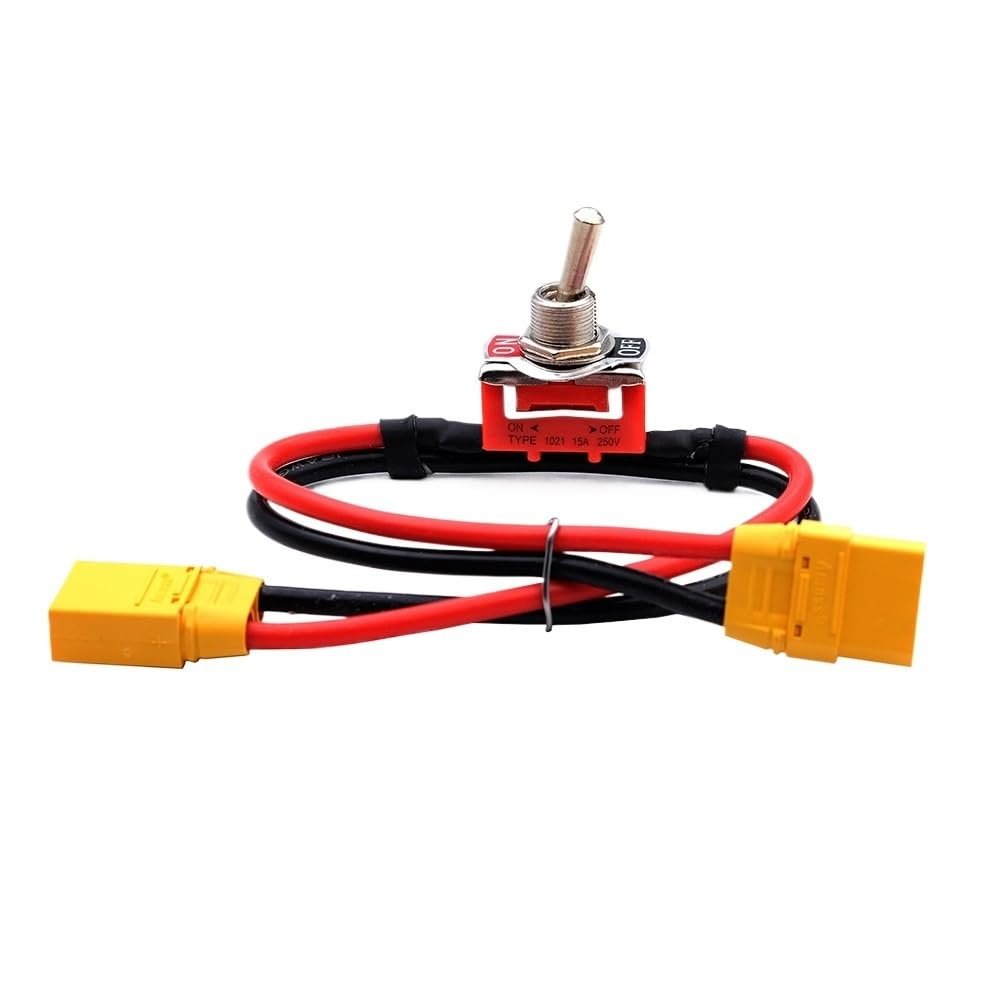 Large Current High Load Switch XT60 XT90 T-Plug Power ON-OFF Toggle 12/14AWG For EBike RC Airplane ESC Motor Connecting Adapter(XT90 Plug)