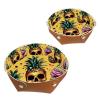 2Pcs PU Dice Holder Folding for RPG DND Table Games, Dice Trays Storage Box Portable Folding Rolling Dice Tray, Ice Cream Pineapple Skull view 1