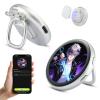 WSTER Bluetooth Digital Display Badge with App Control, Silver view 1